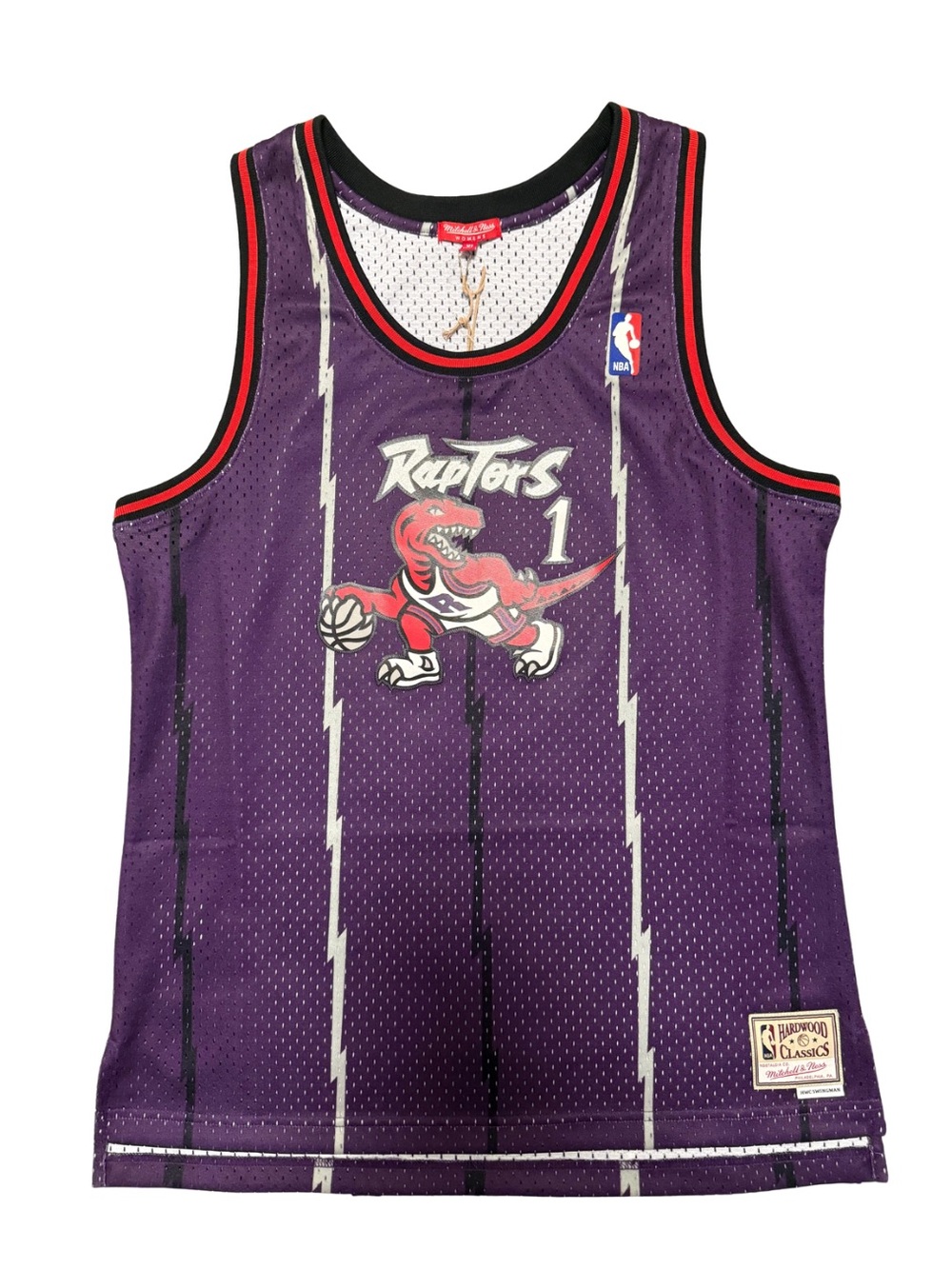 Vintage Toronto Raptors Tracy McGrady #1 Purple NBA Hardwood Classics Jersey